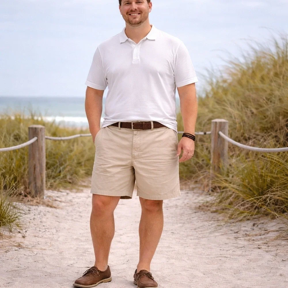 Southern Marsh Seawash Shorts Cotton Chino Khaki Classic Preppy Casual Men's 42 - Picture 1 of 11